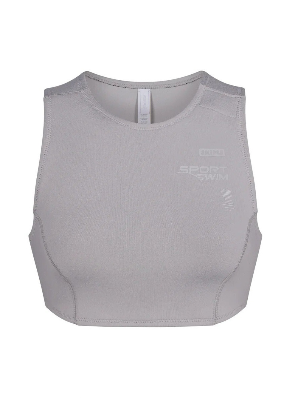 SKIMS Sport Swim‎ High Neck Top Womens Large Chrome size xl NWT